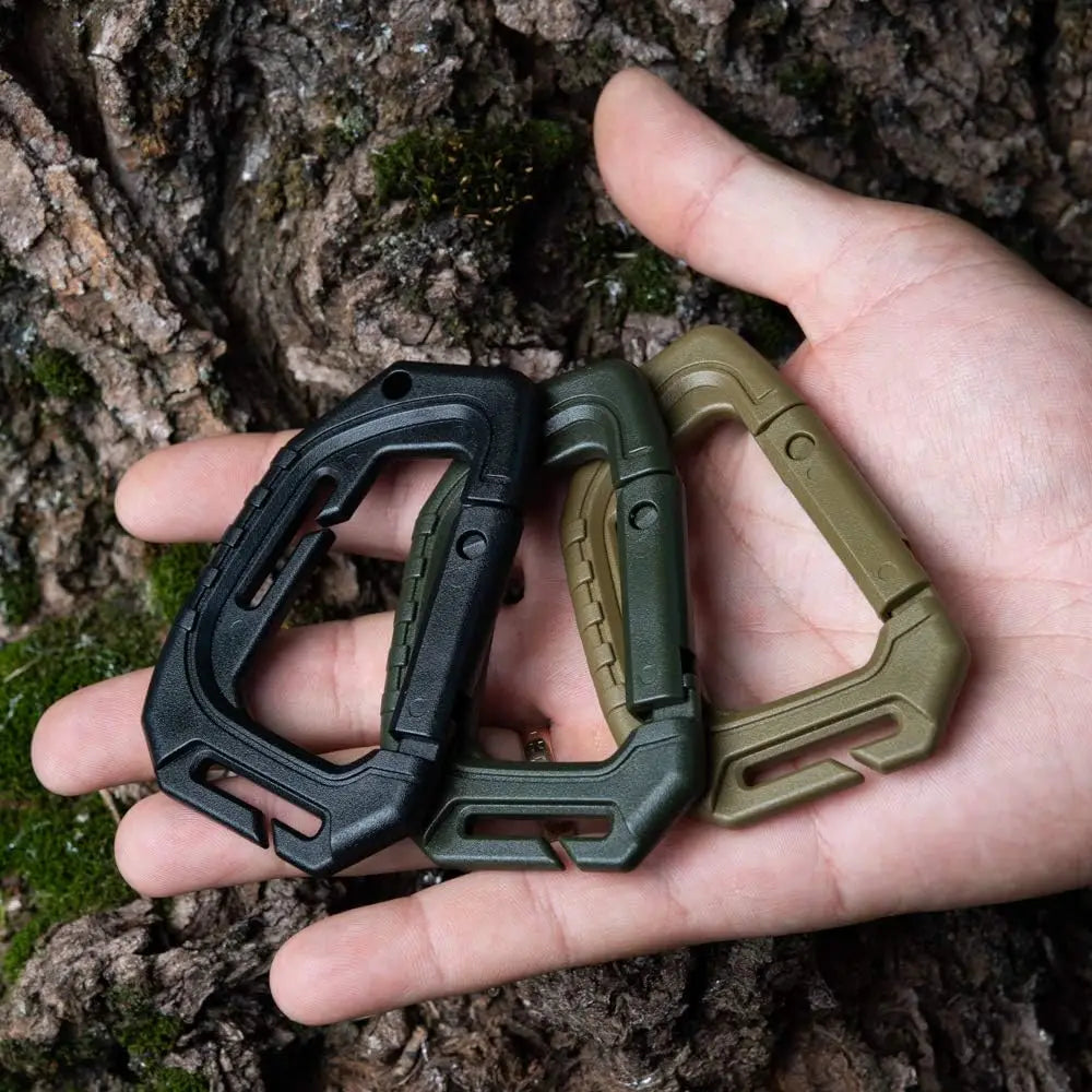 5Pcs Plastic Tactical Carabiners Fast Spring Hard Hook Buckle D-Clip