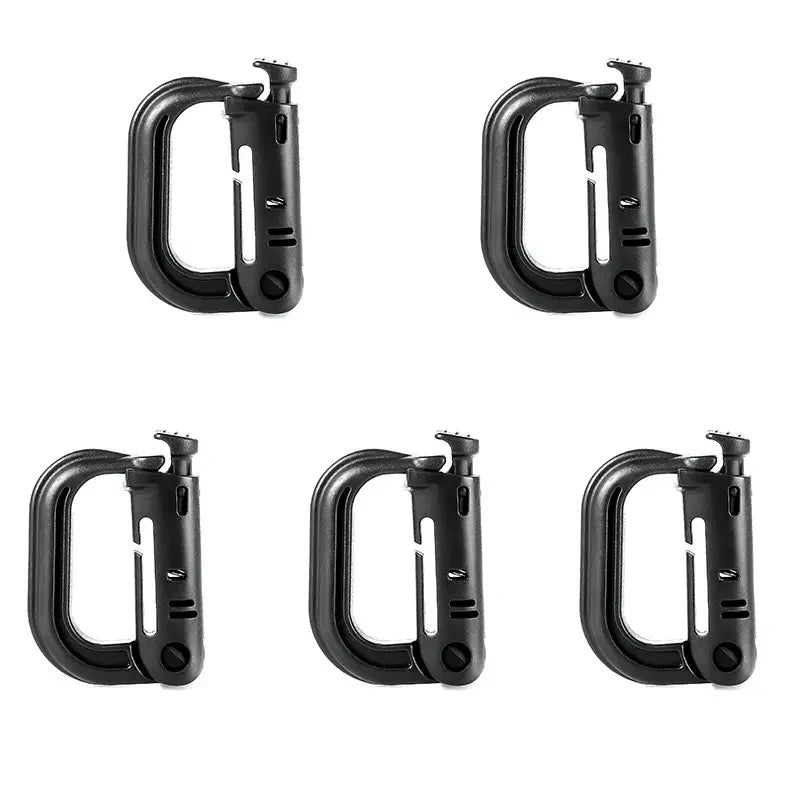 5Pcs Plastic D-Ring Tactical Carabiner