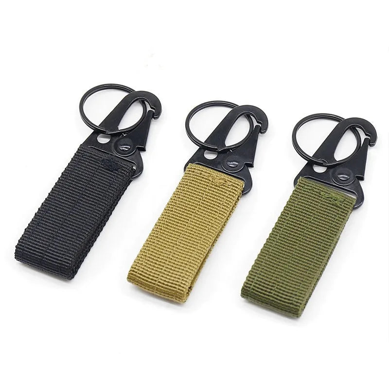 3Pcs Tactical Nylon Webbing Buckle Carabiner Hook
