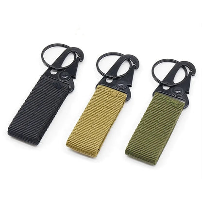 3Pcs Tactical Nylon Webbing Buckle Carabiner Hook