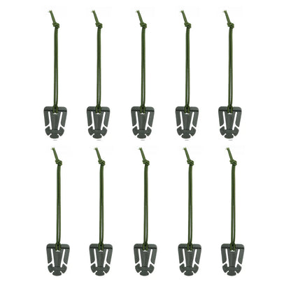10pcs MOLLE Attachment Clips Elastic Strap