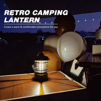 Stepless Dimming COB Portable Waterproof Rechargeable Camping Lantern