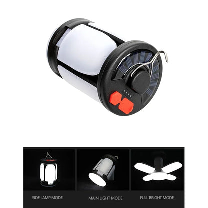 Rechargeable 4500mAh 1000LM Emergency Power Bank Solar LED Camping Lantern