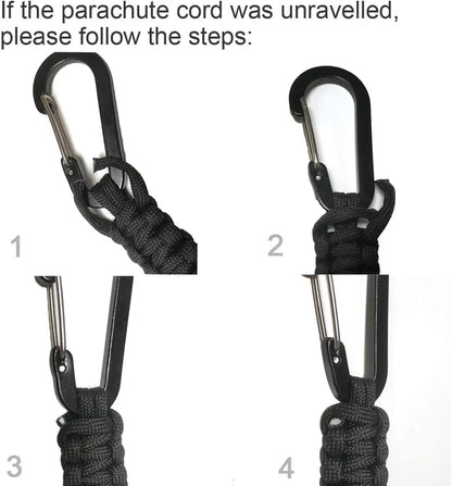 Military Braided Cord Rope Lanyard Paracord Keychain