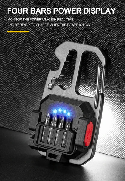 High Lumens COB Keychain Work Light with Battery