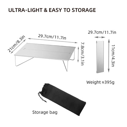 Ultralight Mini Outdoor Table Foldable Aluminum Alloy Camping Table