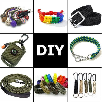 9 Core 650lb Paracord 100m Dia.4mm Military Standard Parachute Rope