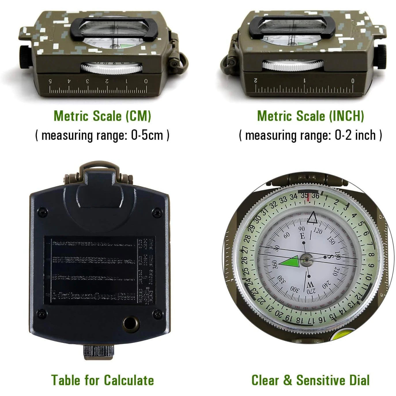 Tactical Survival Military Compass with Lanyard