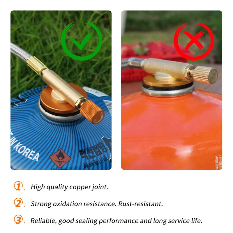 3 Heads Gas Stove Tourist Camping Burners