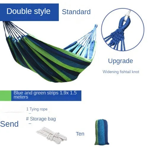 Outdoor Indoor Canvas Single Hammock