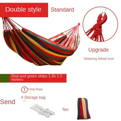 Outdoor Indoor Canvas Single Hammock