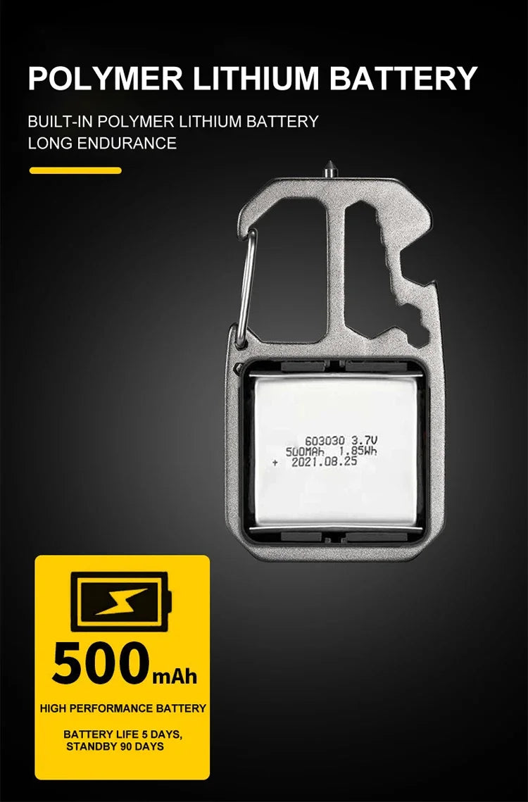 High Lumens COB Keychain Work Light with Battery
