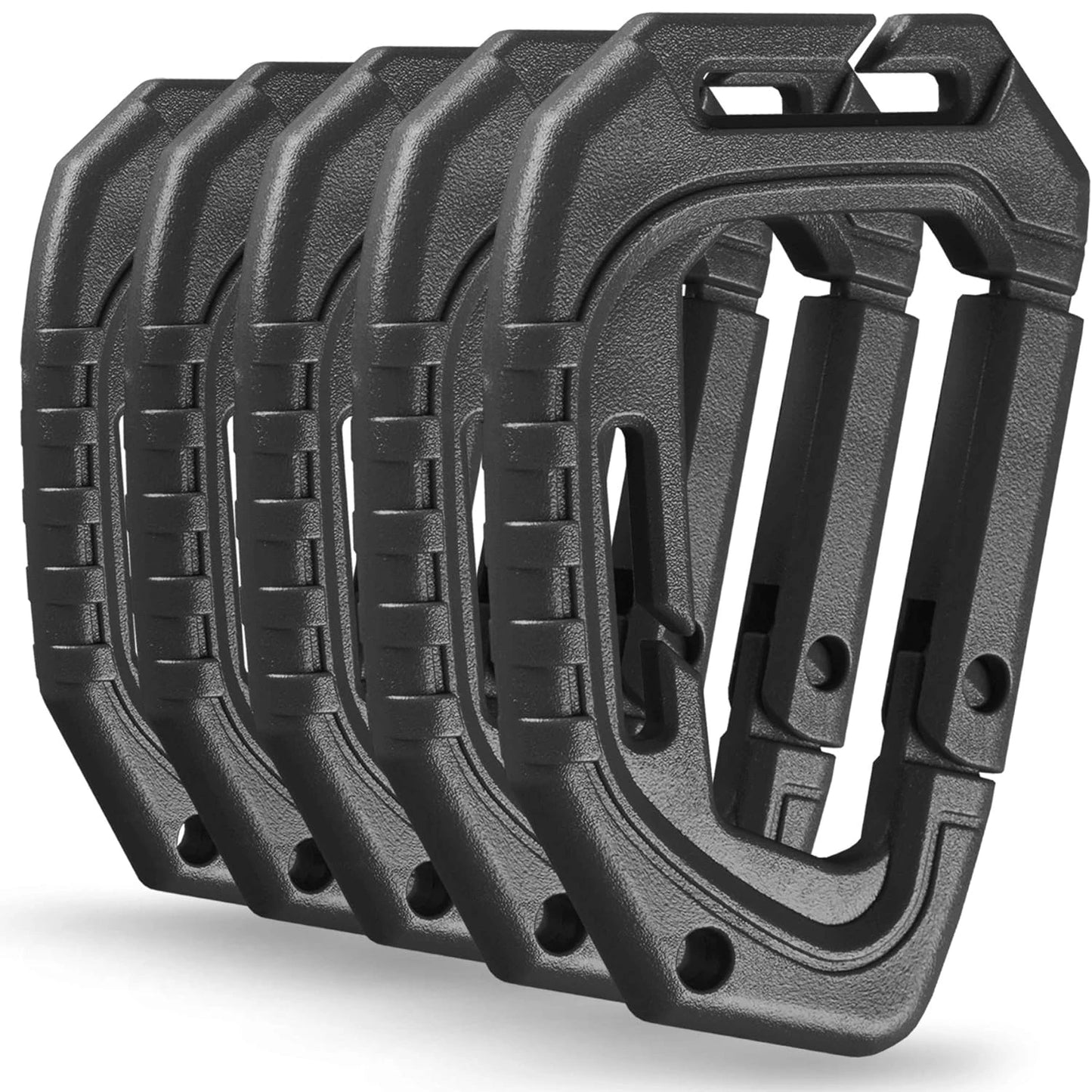 5Pcs Plastic Tactical Carabiners Fast Spring Hard Hook Buckle D-Clip