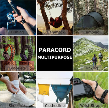 9 Core 650lb Paracord 100m Dia.4mm Military Standard Parachute Rope