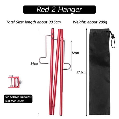 Folding Camping Lantern Stand  Free Install Light Hangers Foldable Light Holder