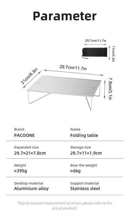 Ultralight Mini Outdoor Table Foldable Aluminum Alloy Camping Table