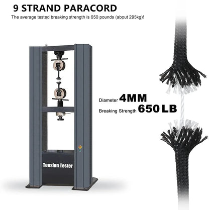 9 Core 650lb Paracord 100m Dia.4mm Military Standard Parachute Rope