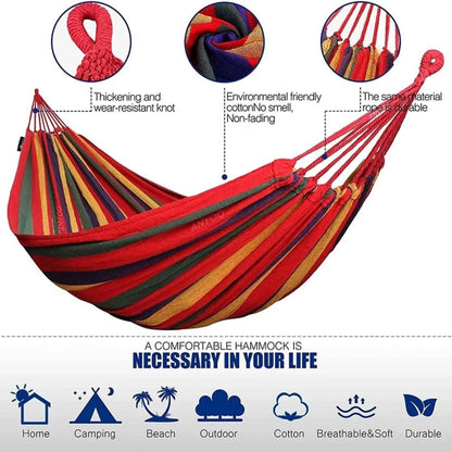 Single Wide Thick Canvas Hammock