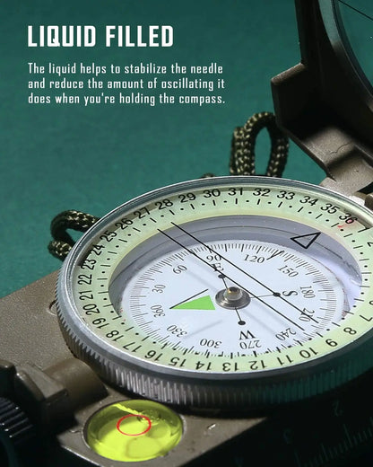 Tactical Survival Military Compass with Lanyard