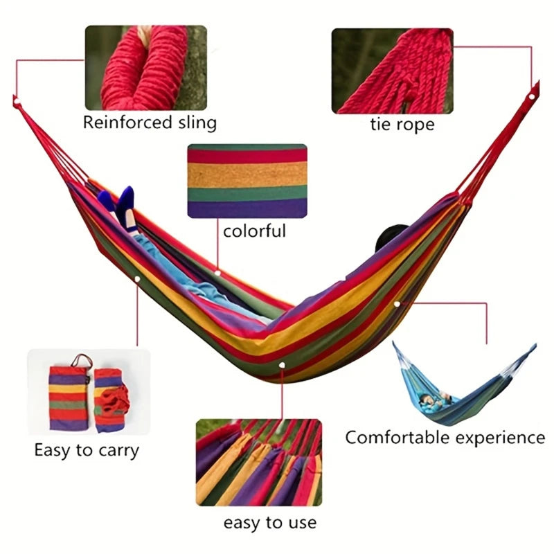Single Wide Thick Canvas Hammock