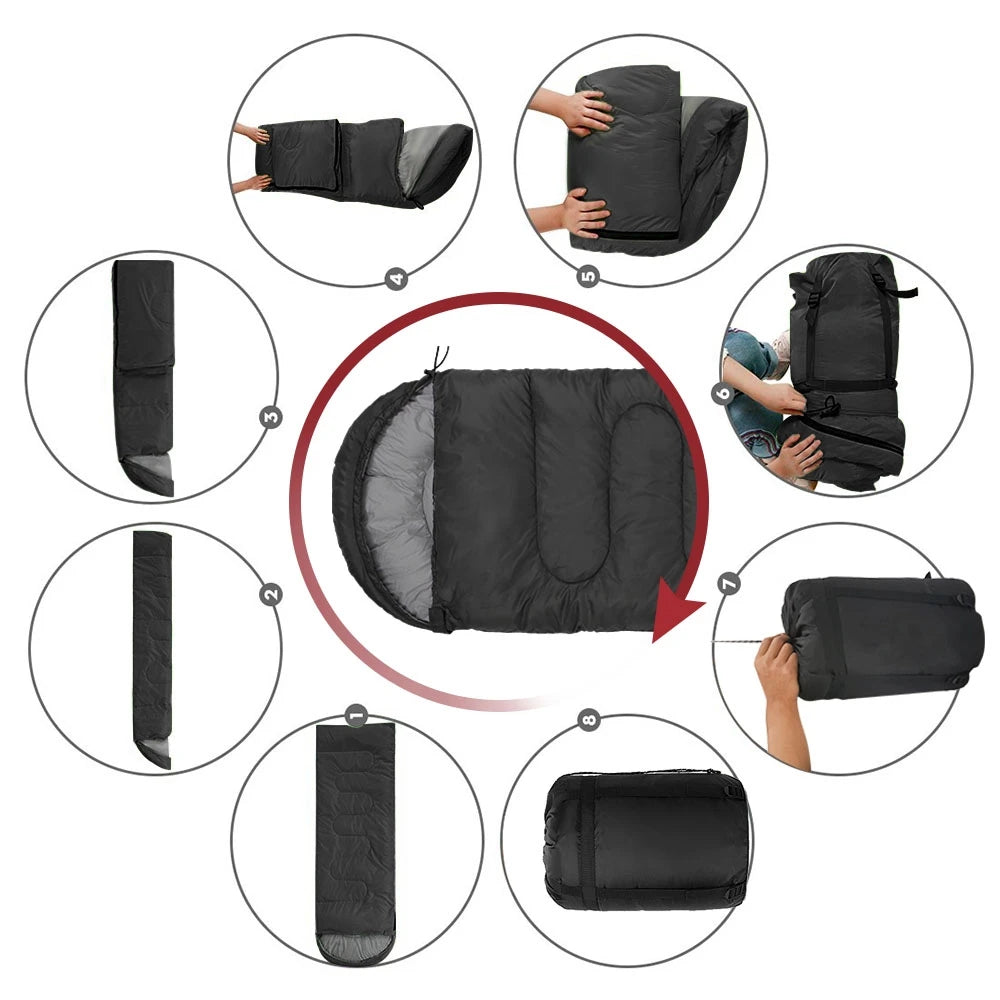 Lightweight 4 Season Warm Envelope Camping Sleeping Bag