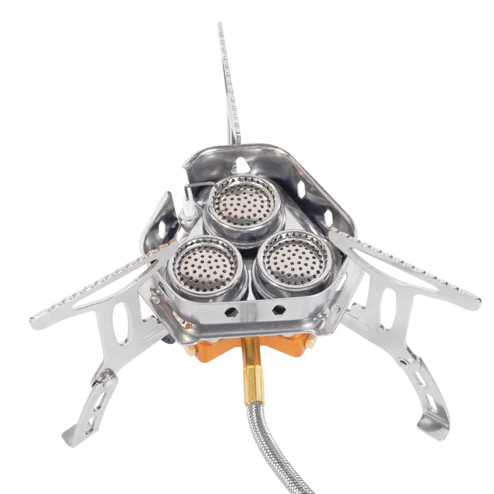 3 Heads Gas Stove Tourist Camping Burners