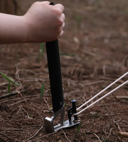 Outdoor Aluminum Hammer Ultralight Portable with Stake Puller Outdoor Camping Hammer Tent  Household Nail Pulling Hammer