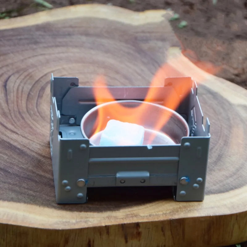Outdoors Portable Solid Alcohol Fuel Folding Furnace Mini Picnic Burner