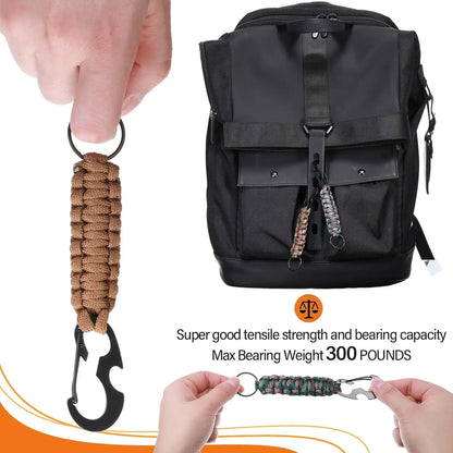 Military Braided Core Rope Paracord Keychain