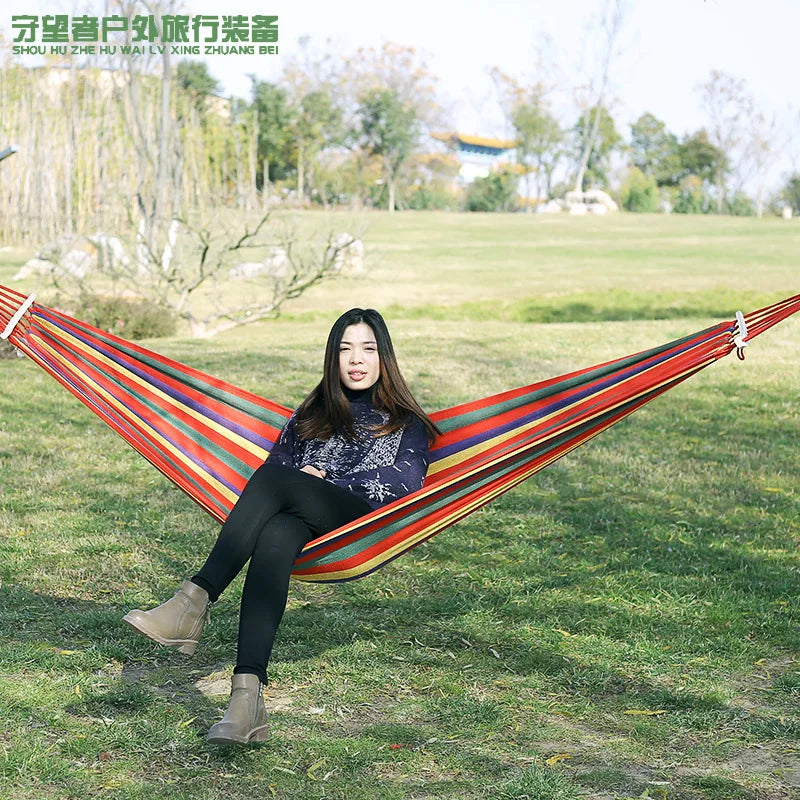 Outdoor Indoor Canvas Single Hammock